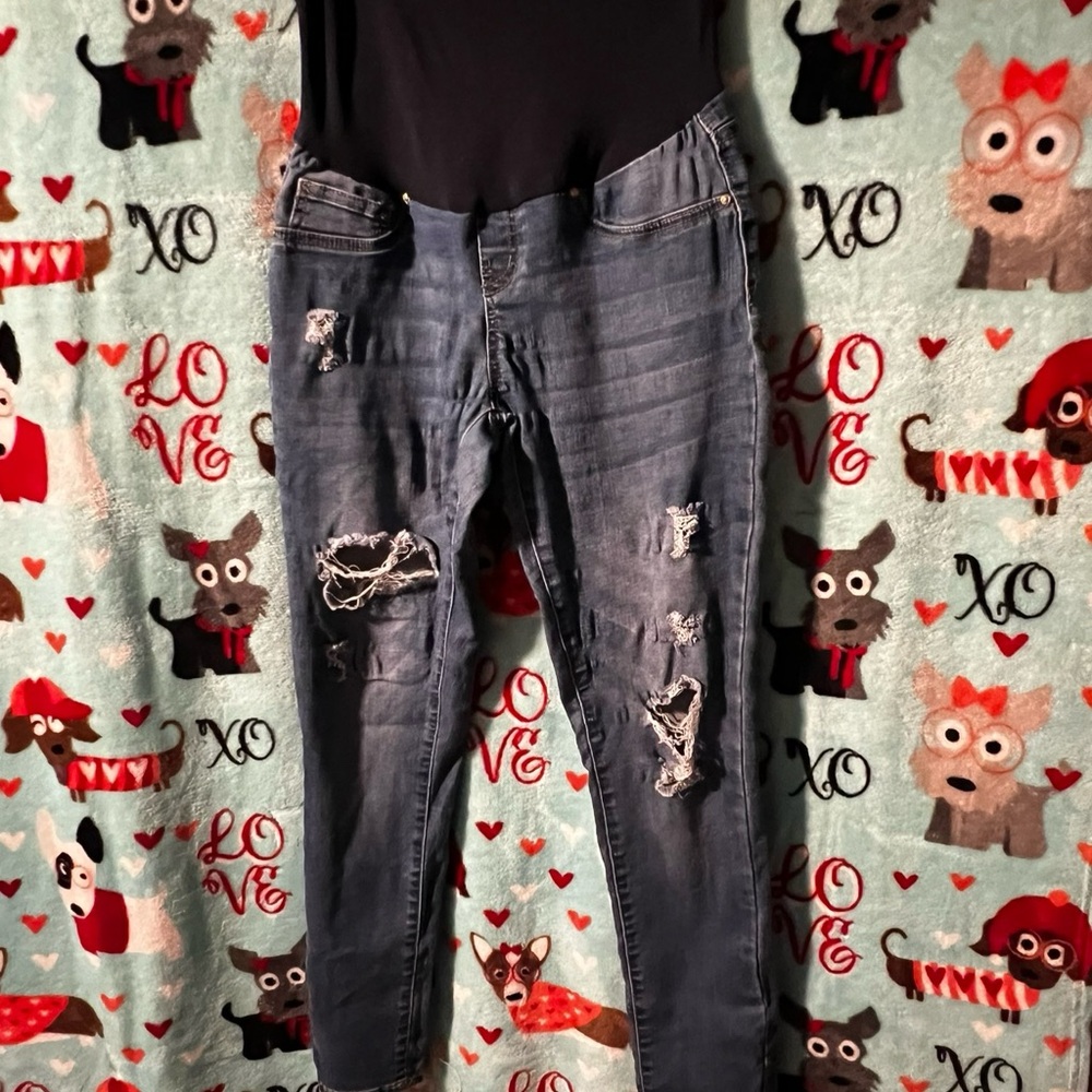 Blue Savvy Maternity Jeans Size Large